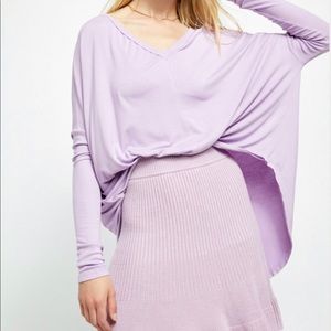 Free People Solid Gold New Orchid Knit Skirt